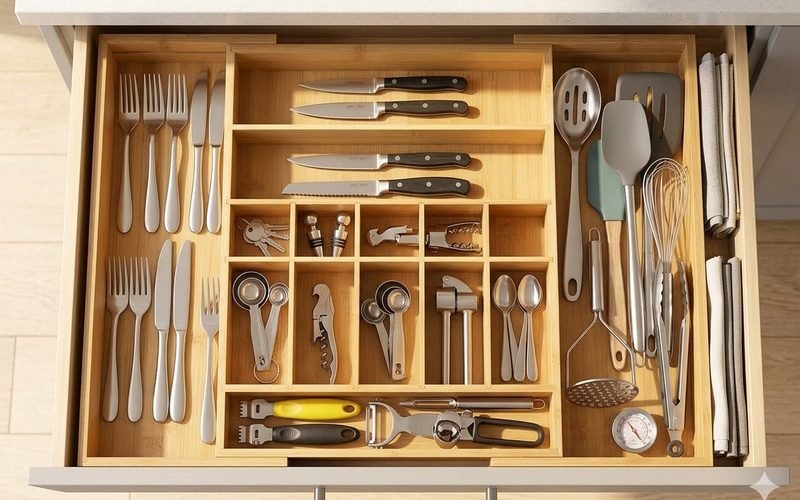 ROYAL CRAFT WOOD Bamboo Drawer Organizer