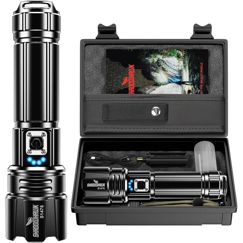 Rechargeable LED Flashlight, 10,000 Lumens