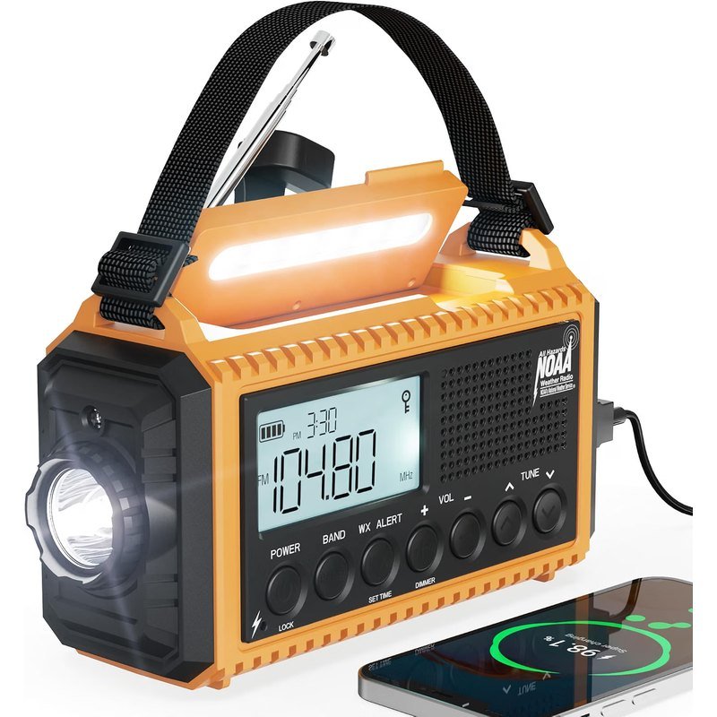 NOAA Weather Alert Solar Hand-Crank Radio