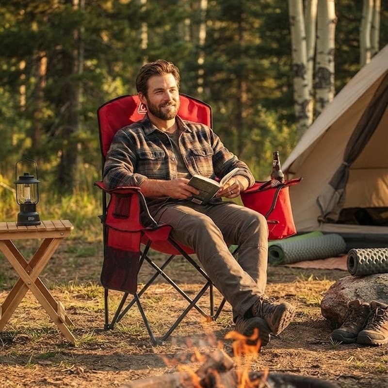 Coleman Camping Chair with 4-Can Cooler