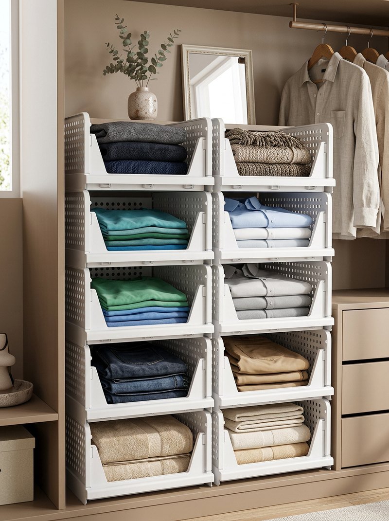Foldable Stackable Closet Organizer