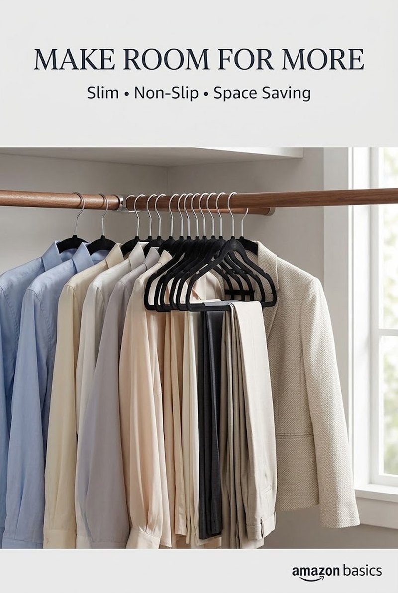 Amazon Basics Non-Slip Clothes Hangers