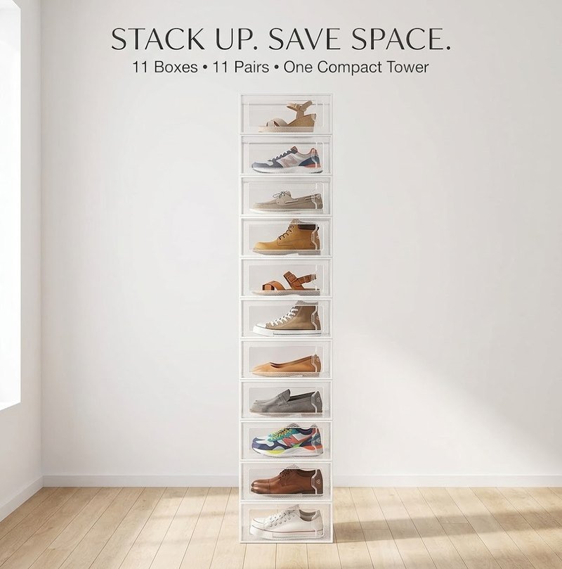 Stackable Shoe Organizer Boxes