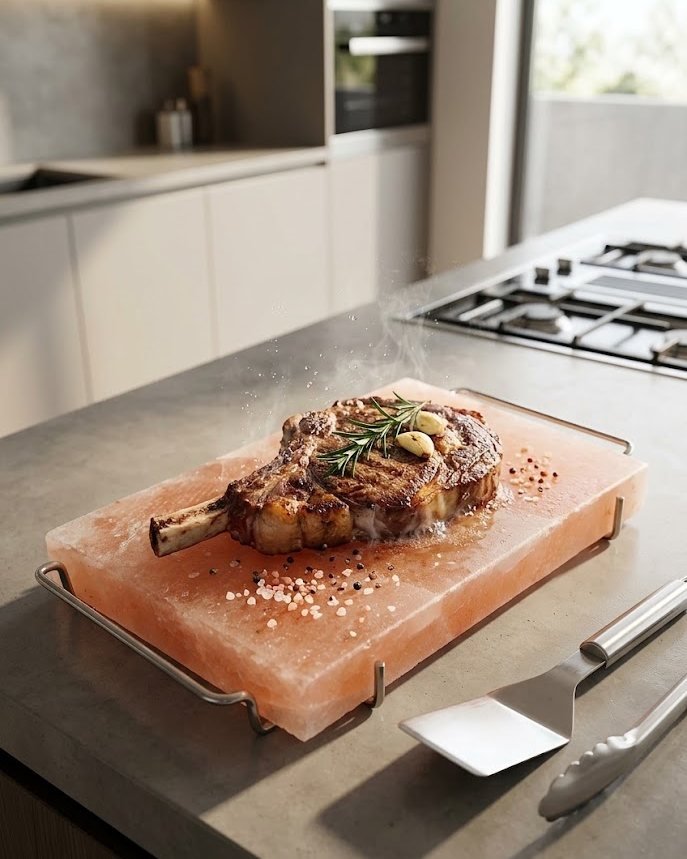UMAID Salt Block Cooking Plate with Steel Tray