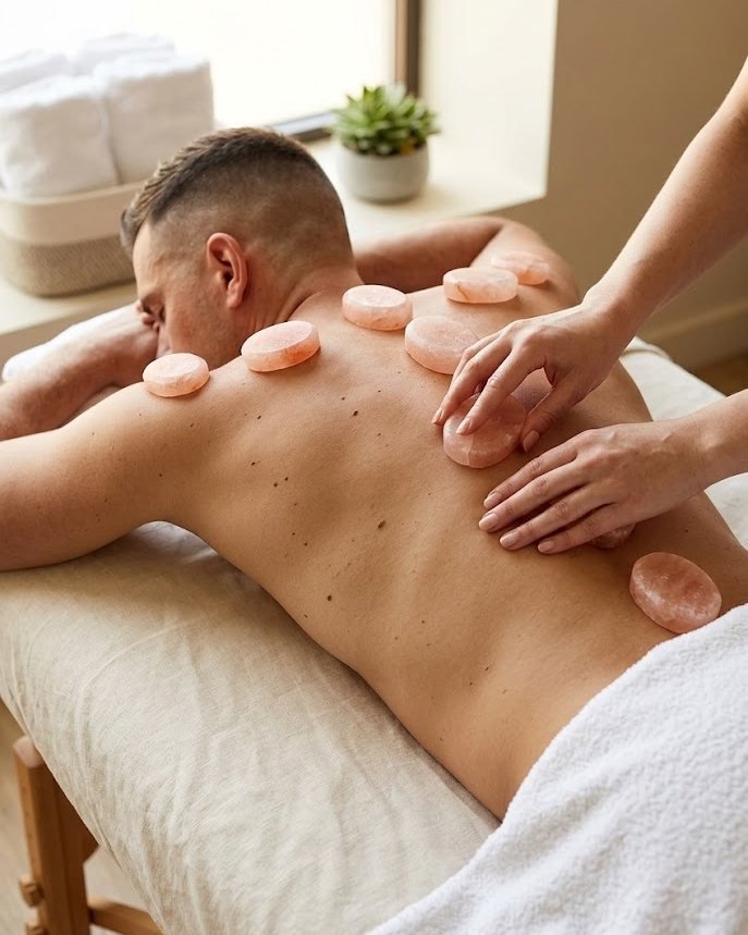 Flat Oval Himalayan Salt Massage Stone