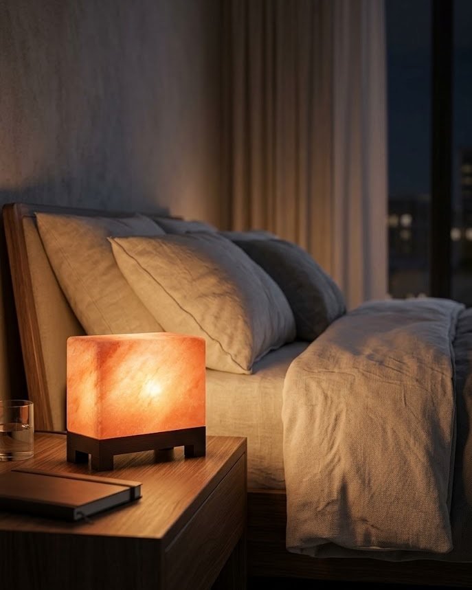d'aplomb Hand-Carved Rectangle Salt Lamp