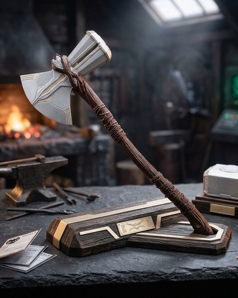 Avengers Stormbreaker Replica Axe with Stand
